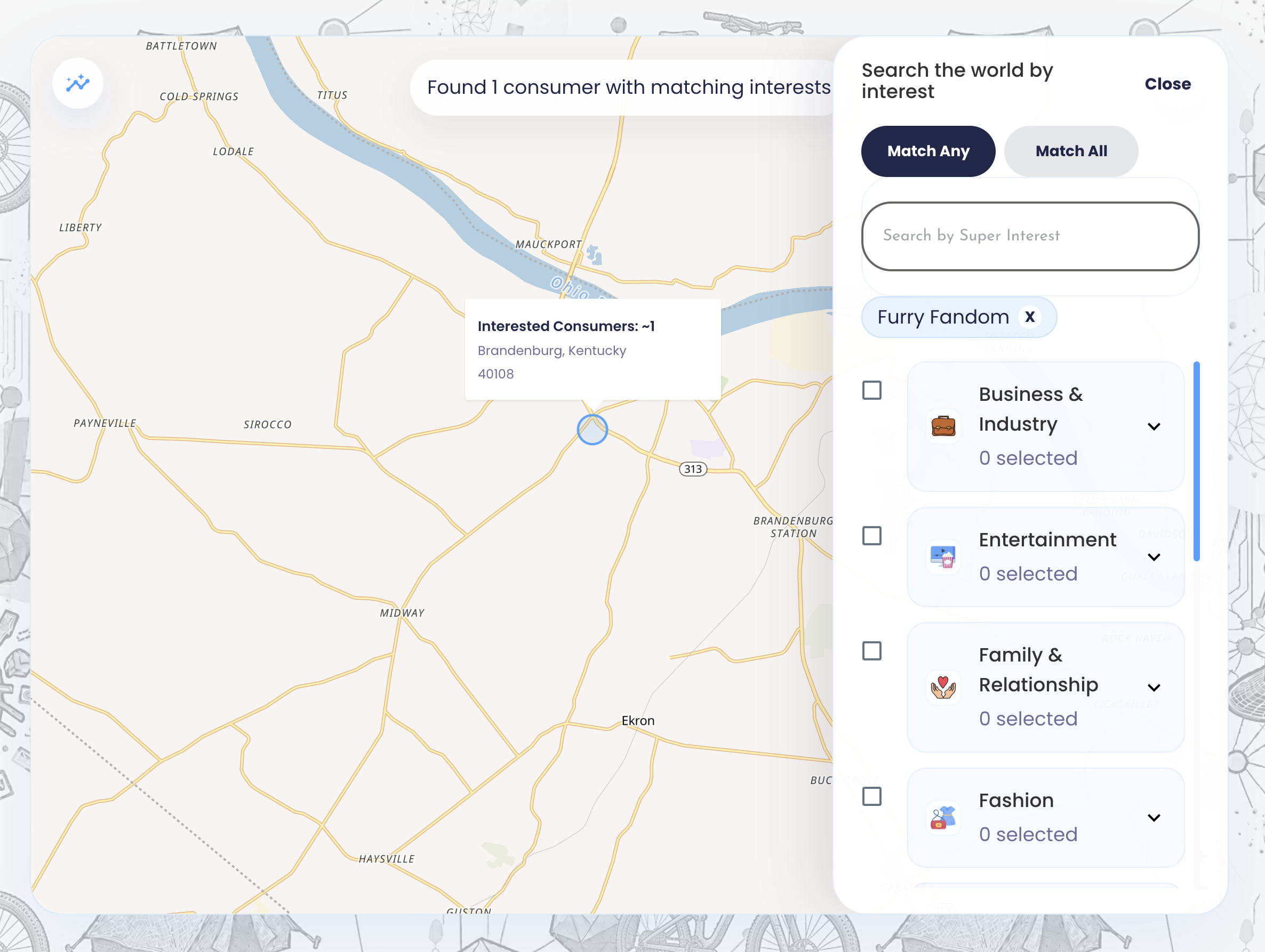 Genolith Atlas interest search interface